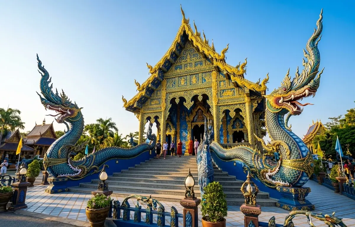 Blue Temple Wat Rong Suea Ten Chiang Rai