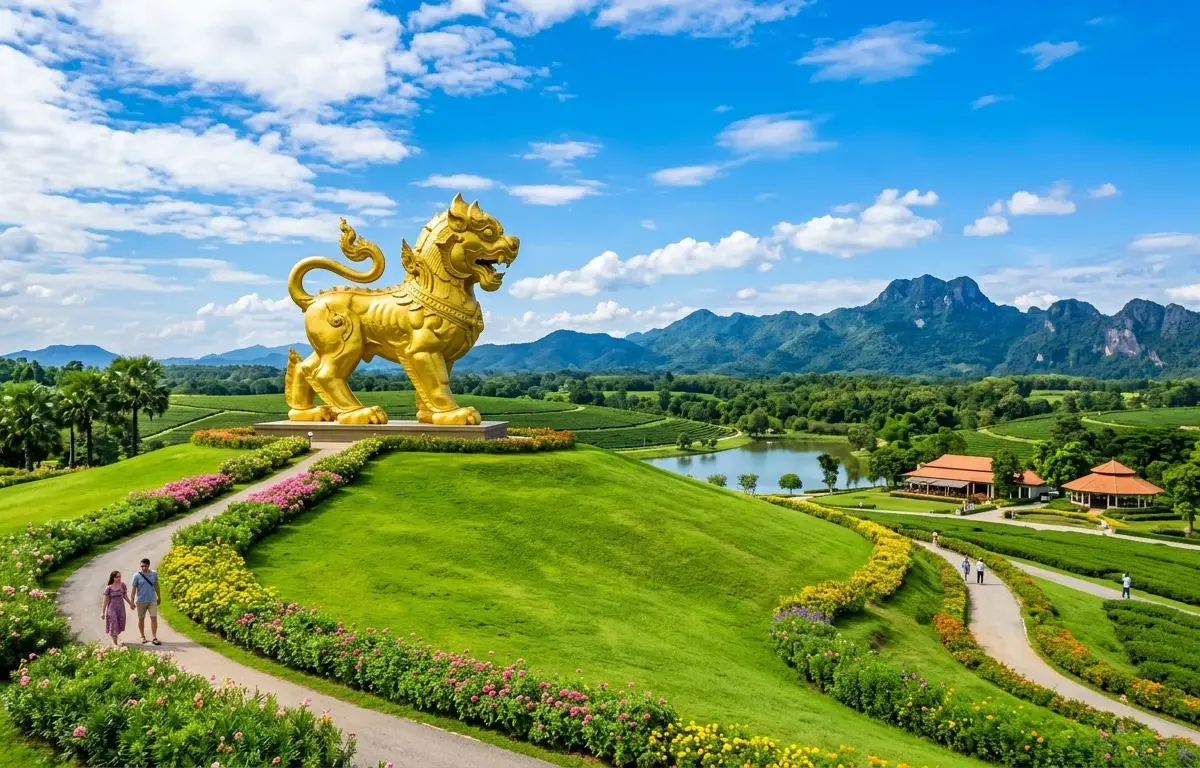 Singha Park tea plantation Chiang Rai